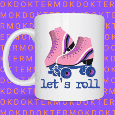 Let's roll- rolschaats mok