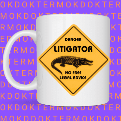 Danger Litigator - advocaat mok